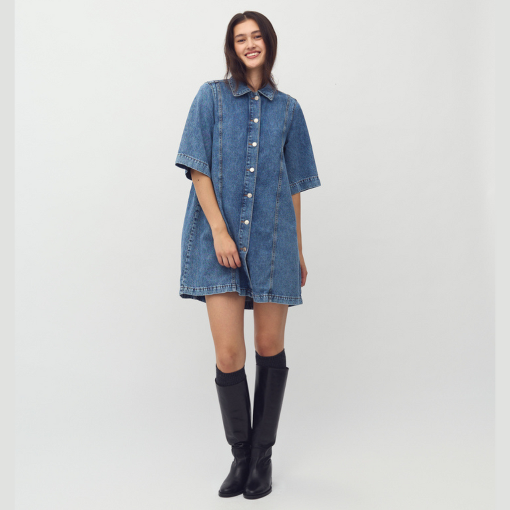 GLOBAL FUNK - DENIMKJOLE - BALAMI 61680152 - MID VINTAGE BLUE