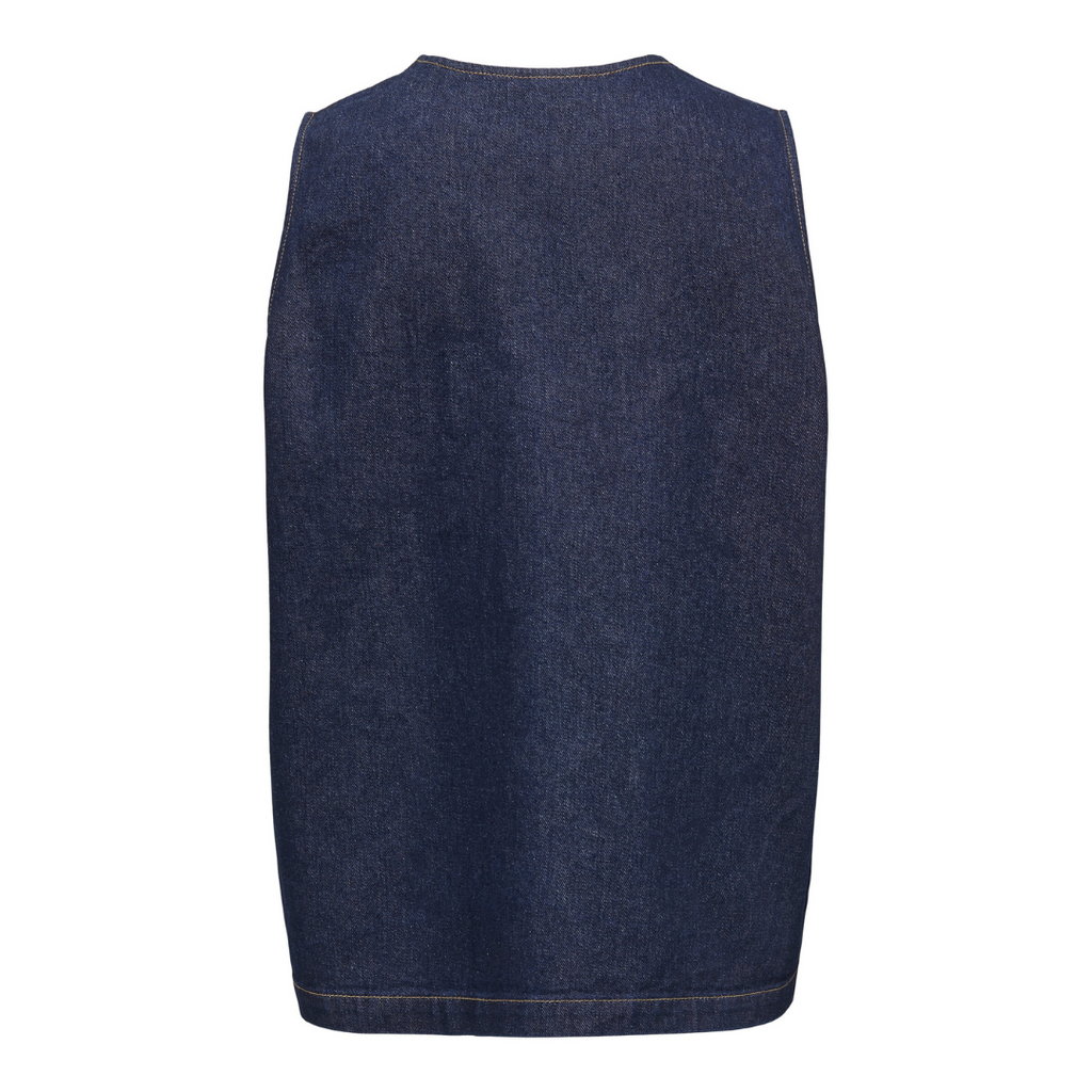 ONLY - VEST - IDA TIE 15354435 - DARK BLUE DENIM