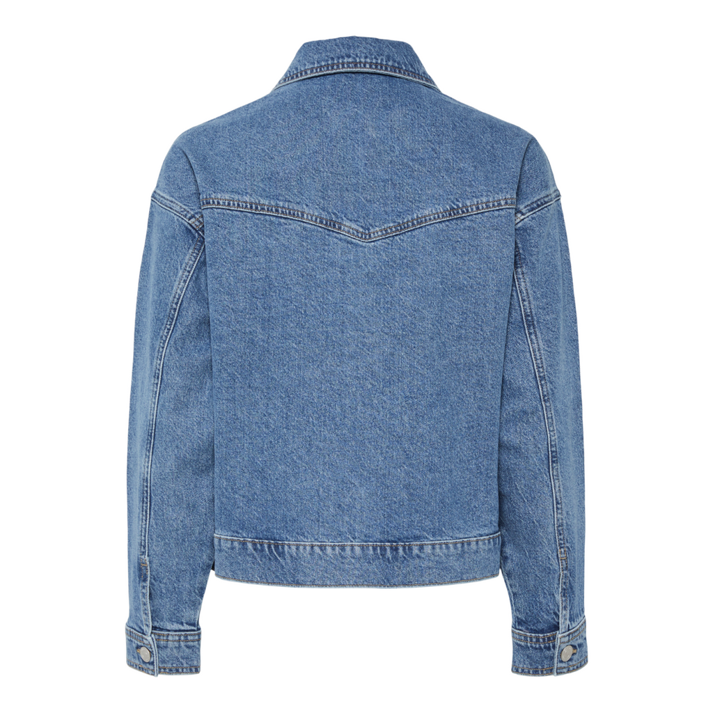 PIECES - DENIMJAKKE - ELMA 17154493 - MEDIUM BLUE DENIM