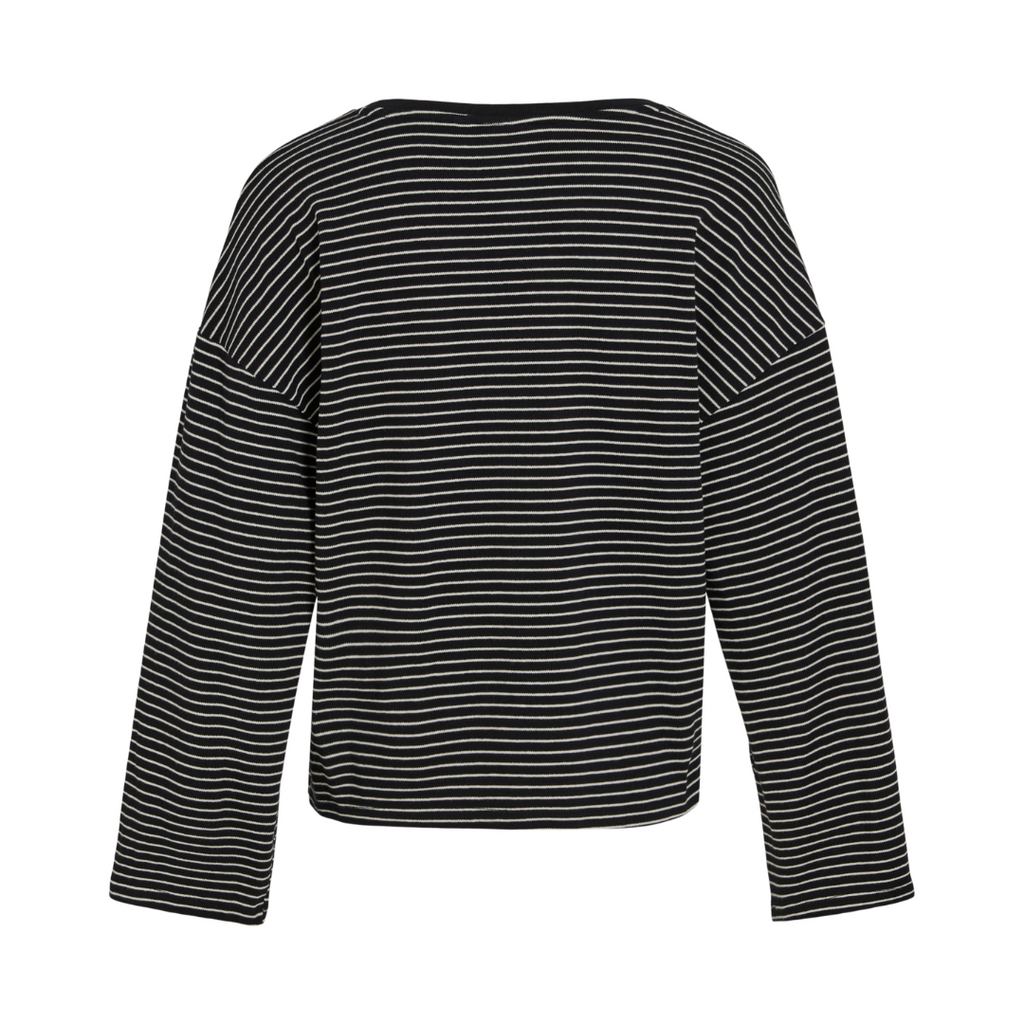 VILA - BLUSE - ALVERA 14102277 - BLACK BEAUTY/BIRCH STRIPES