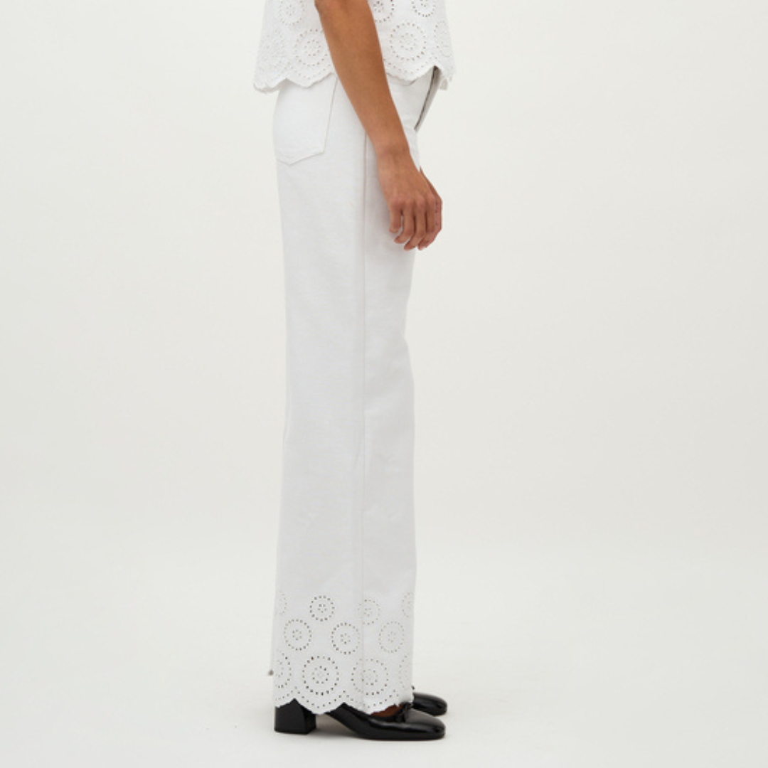 GLOBAL FUNK - JEANS - AMARILLO SCALLOP 73770285 - WHITE