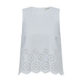 GLOBAL FUNK - TOP - RIHNE SCALLOP 73770286 - WHITE