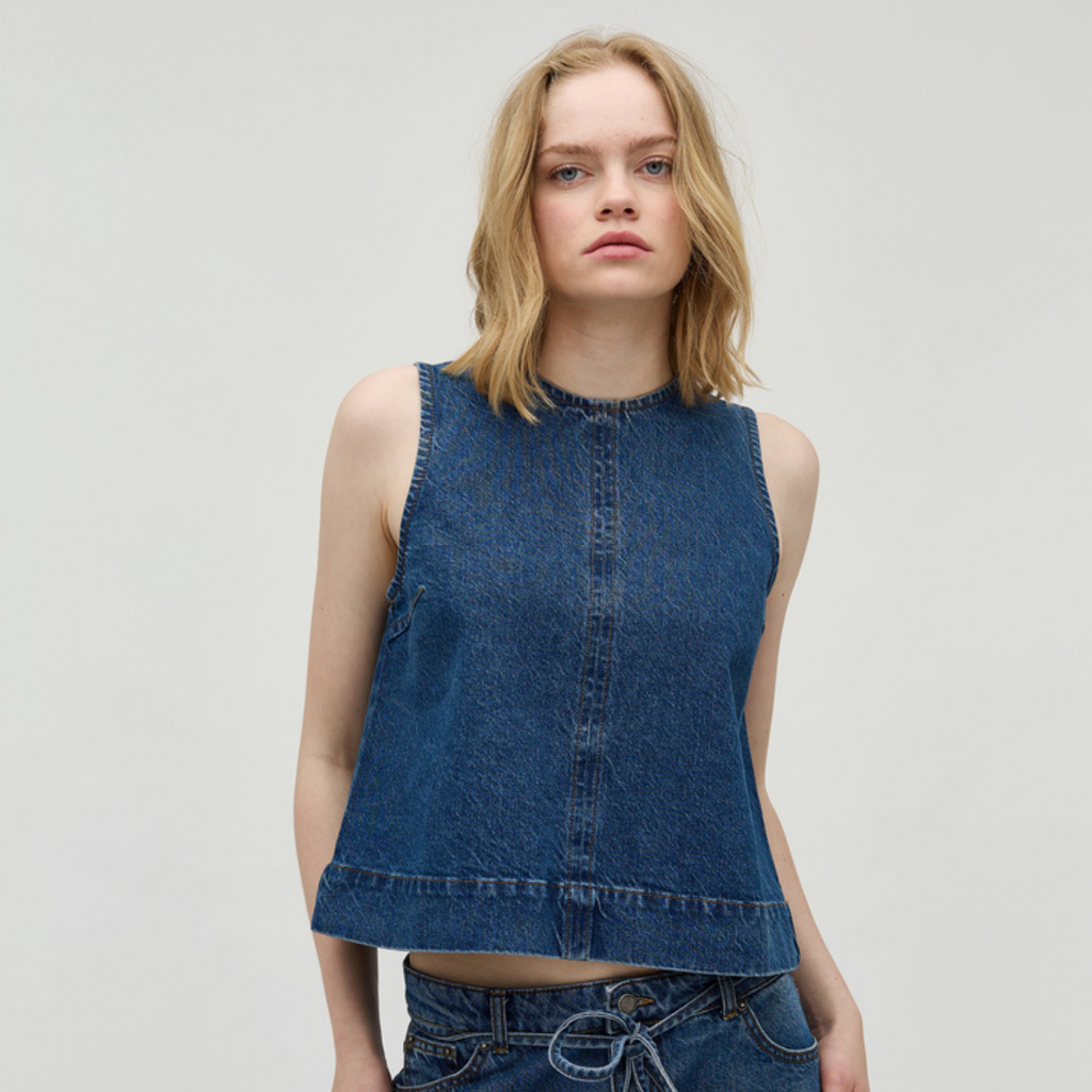 GLOBAL FUNK - TOP - RIHNE 58439850 - MID VINTAGE BLUE