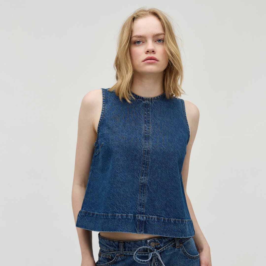 GLOBAL FUNK - TOP - RIHNE 58439850 - MID VINTAGE BLUE