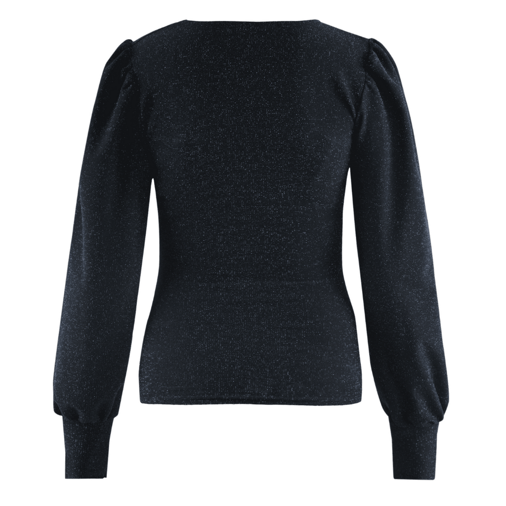 SISTERS POINT - BLUSE - NINE 15984 - SORT/BLÅ