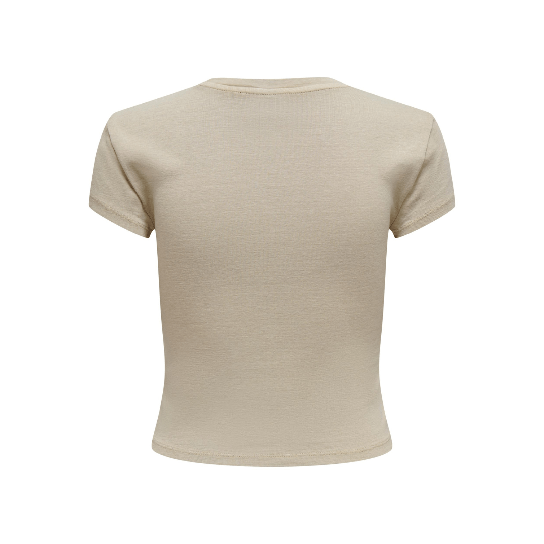 ONLY - T-SHIRT - ELINA 15320229 - HUMUS MELANGE