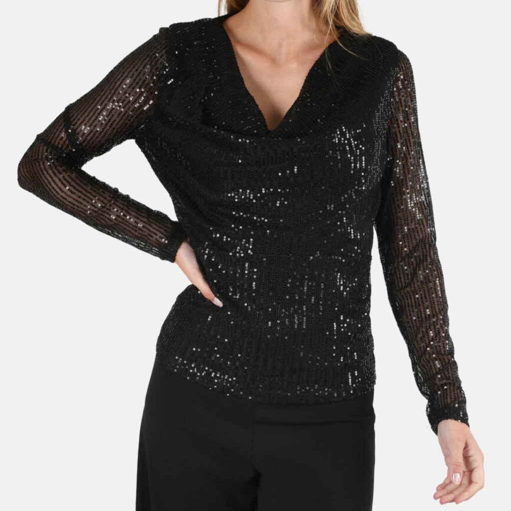 SISTERS POINT - BLUSE - VIOBA 15815 - SORT