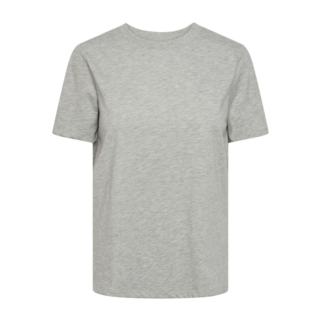 PIECES - T-SHIRT - RIA SOLID 17140802 - LIGHT GREY MELANGE