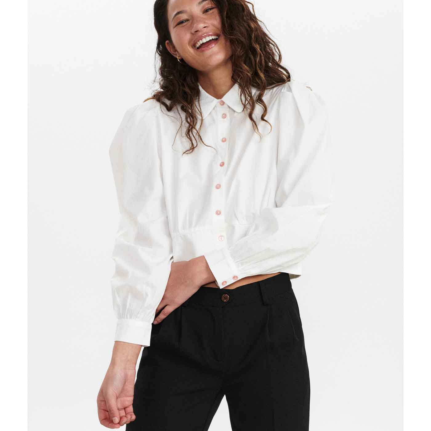 NÜMPH - SKJORTE - AUGUSTA  702543 - BRIGHT WHITE