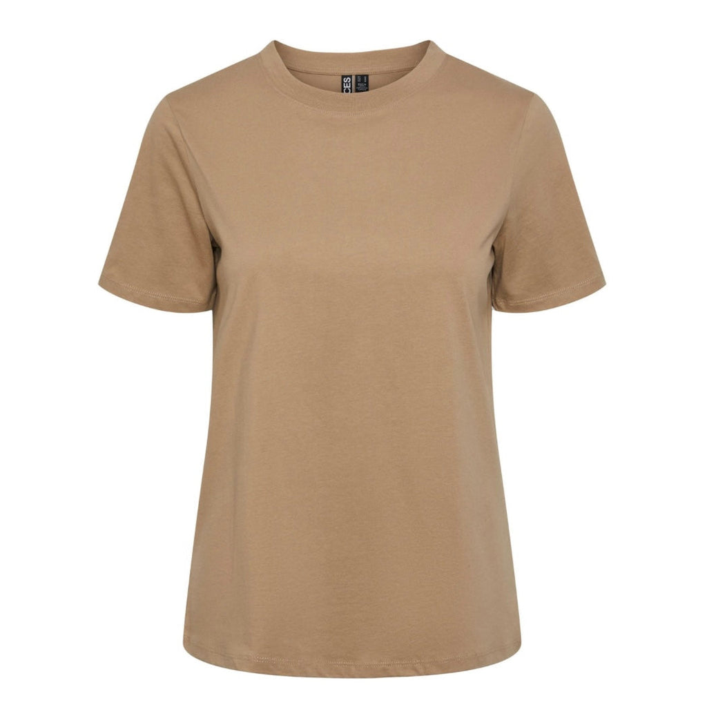 PIECES - T-SHIRT - RIA SOLID 17140802 - SILVER MINK
