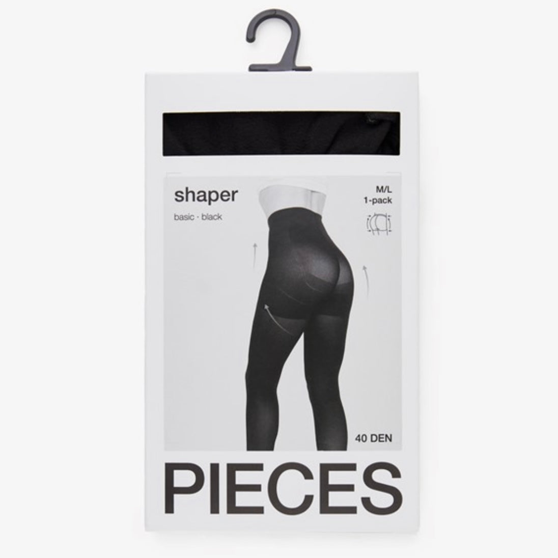 PIECES - STRØMPEBUKS - SHAPER 40 DEN - SORT