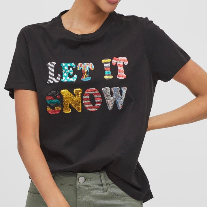VILA - T-SHIRT - 14081851 - SORT