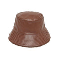 ONLY - BØLLEHAT - JOLINE PU 15274975 - CHOCOLATE MARTINE