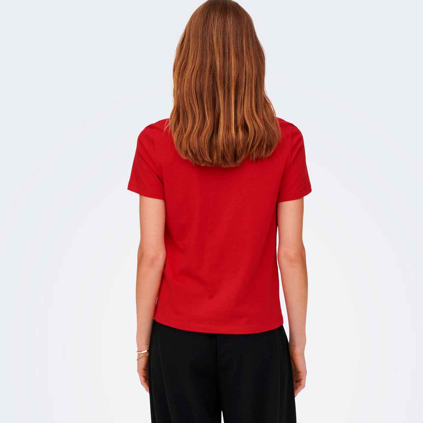 ONLY - T-SHIRT - XMAS YRSA CHRISTMAS 15219616 - URBAN RED