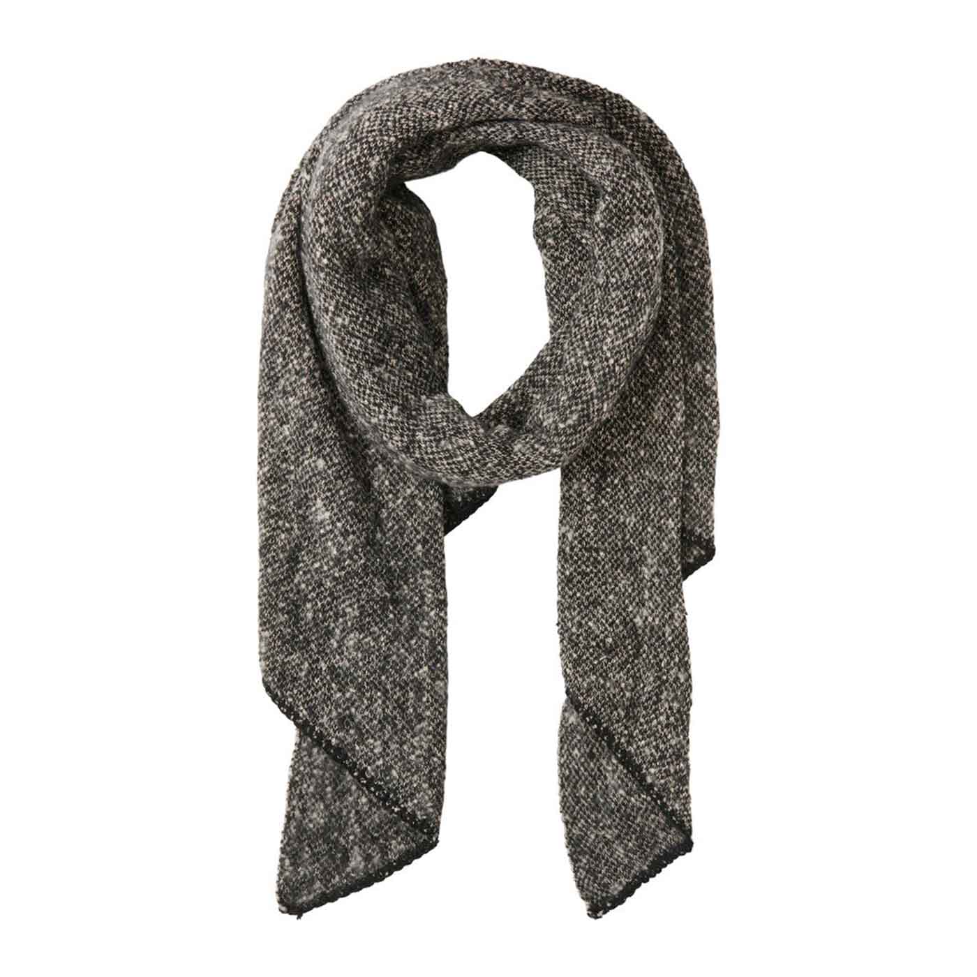 PIECES - TØRKLÆDE - PYRON 17076047 - BLACK/WHITECAP GRAY