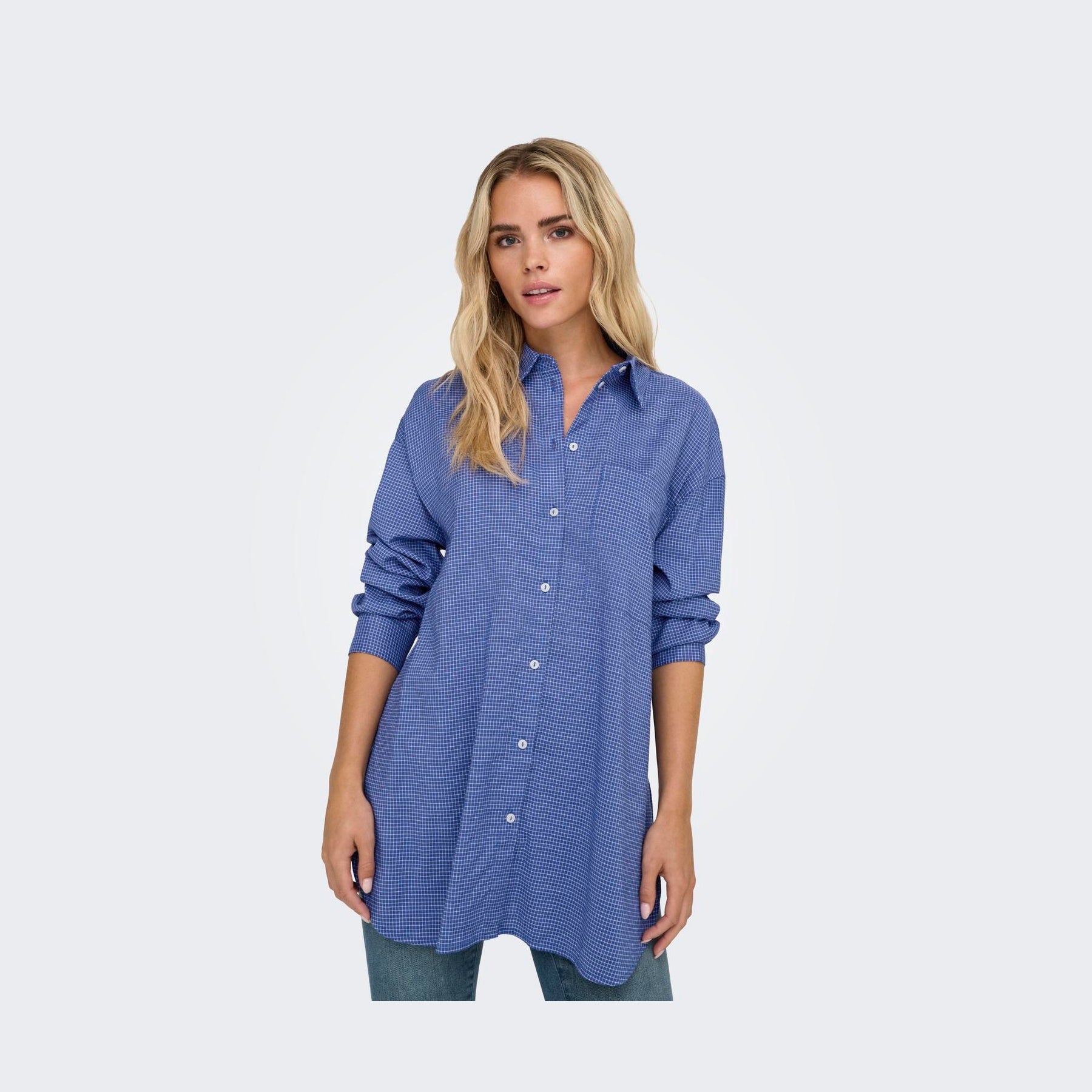 ONLY - SKJORTE - MAGGIE 15344363 - AMPARO BLUE