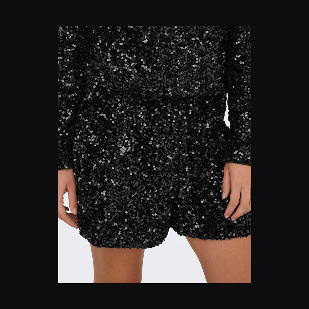 ONLY - SHORTS - CONFIDENCE 15360164 - BLACK SEQUINS