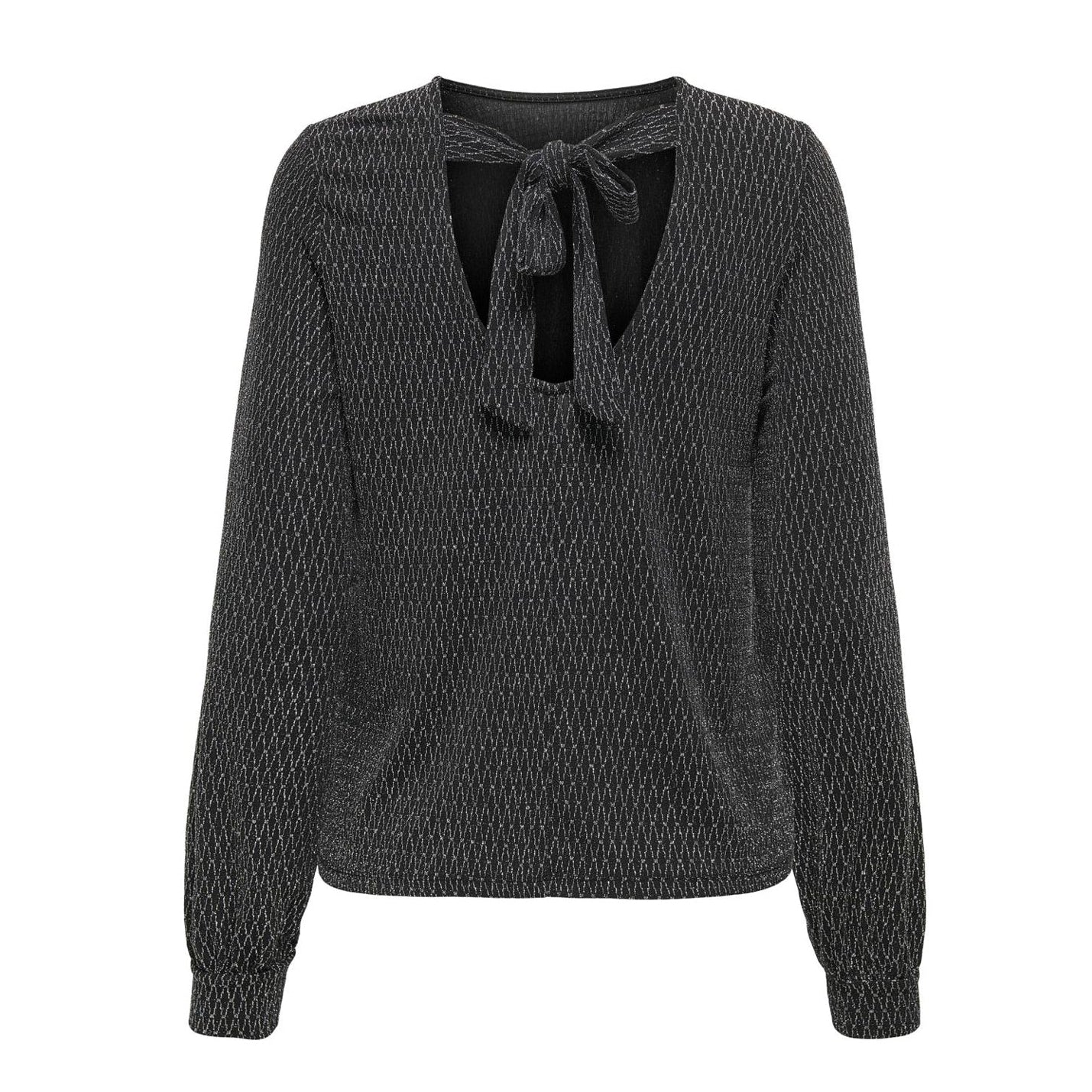 ONLY - TOP - CAROL 15371588 - BLACK/HARLEKIN SILVER