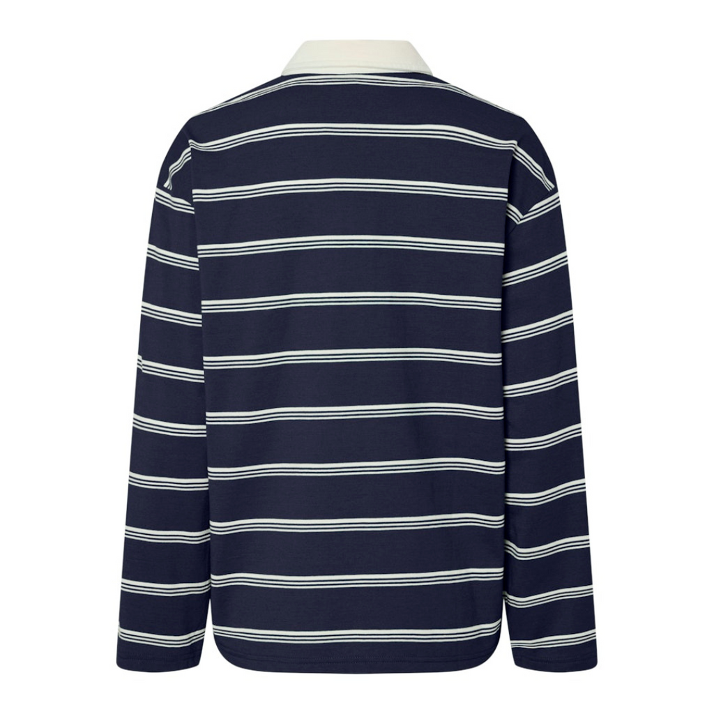 PIECES - POLO - SADIE 17157883 - MARITIME BLUE/CLOUD DANCER