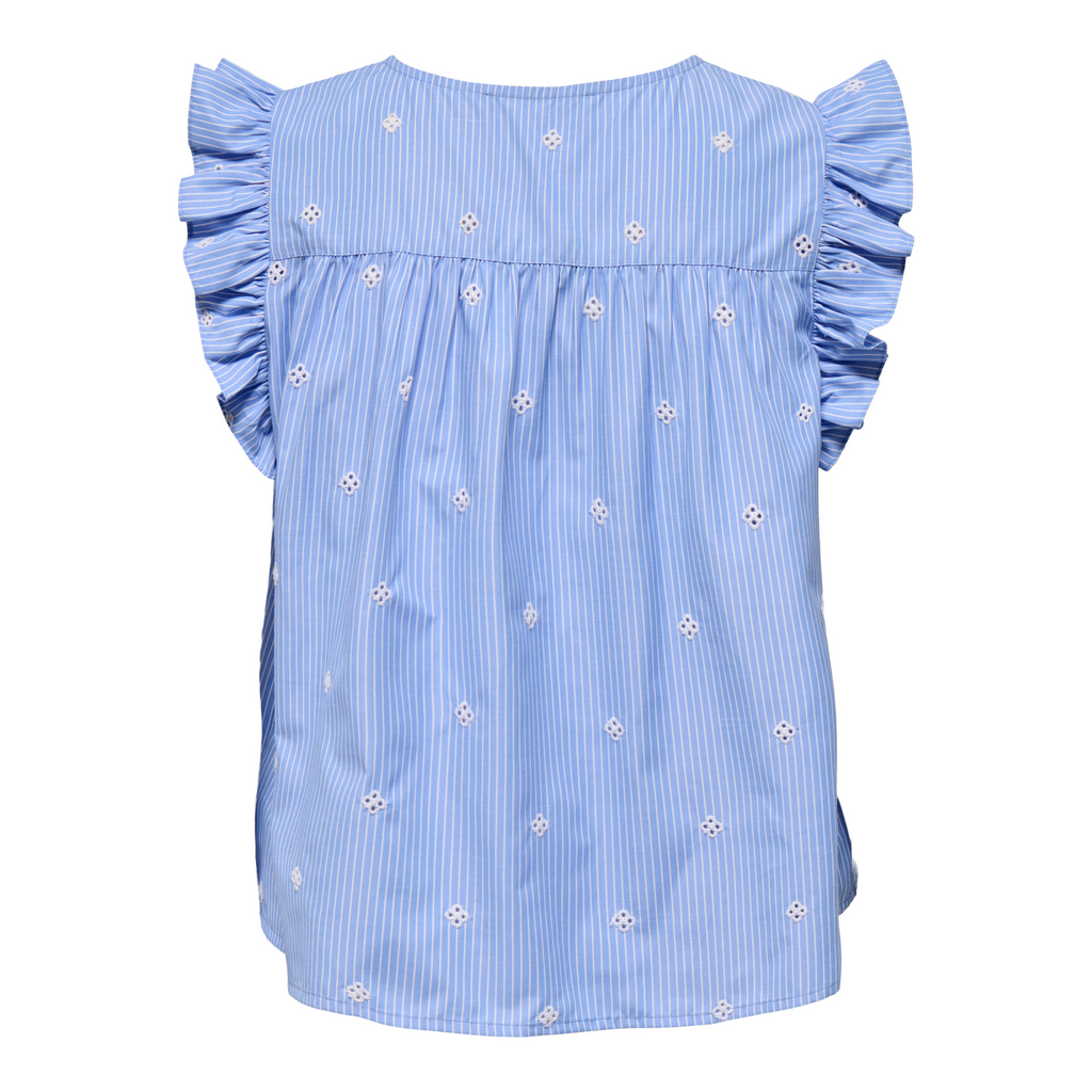 ONLY - TOP - AMANDA 15341412 - CORONET BLUE STRIPES/WHITE
