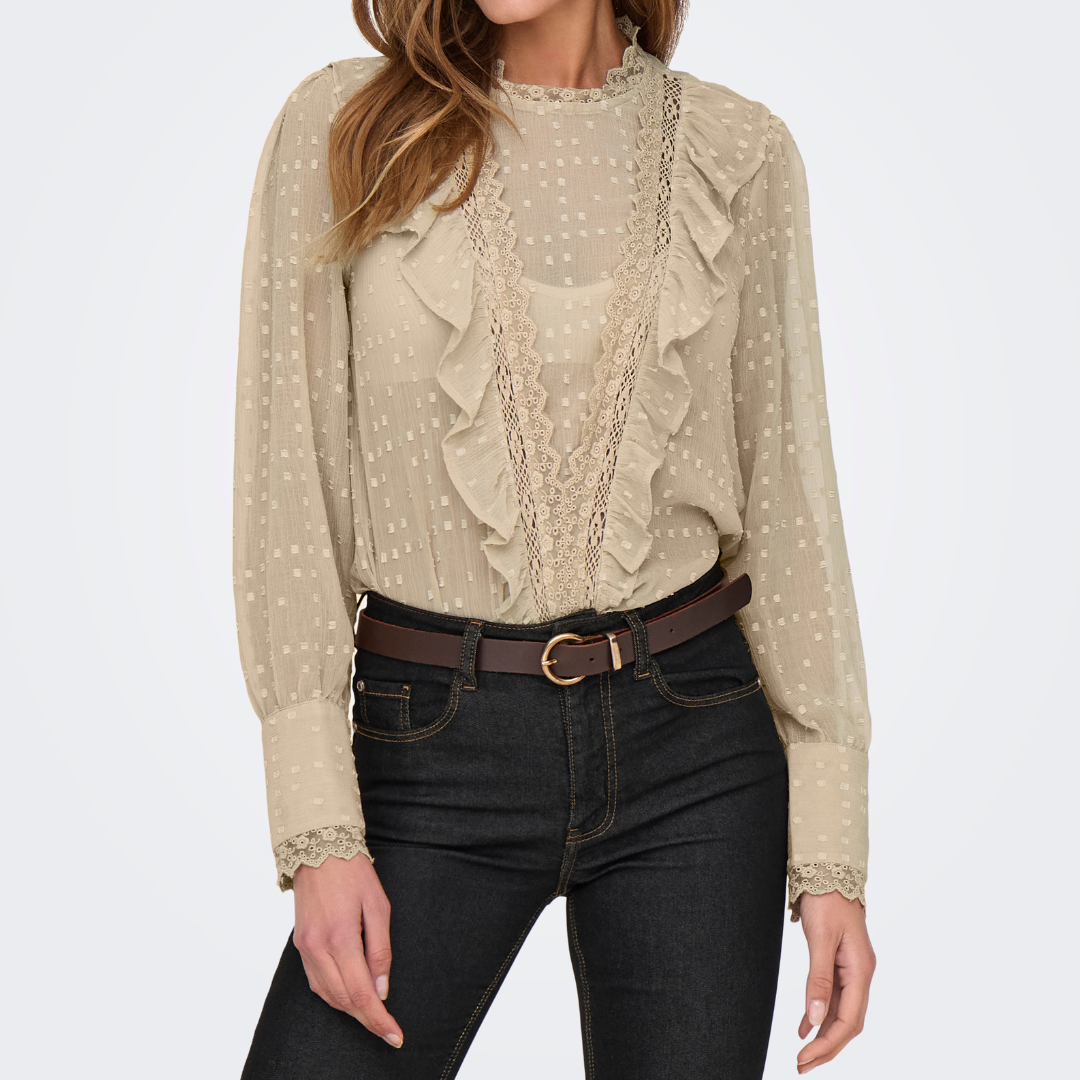 ONLY - BLUSE - SILA 15305483 - HUMUS