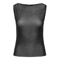 ONLY - TOP - SHINY MESH 15329664 - BLACK DETAIL/SILVER STUDS