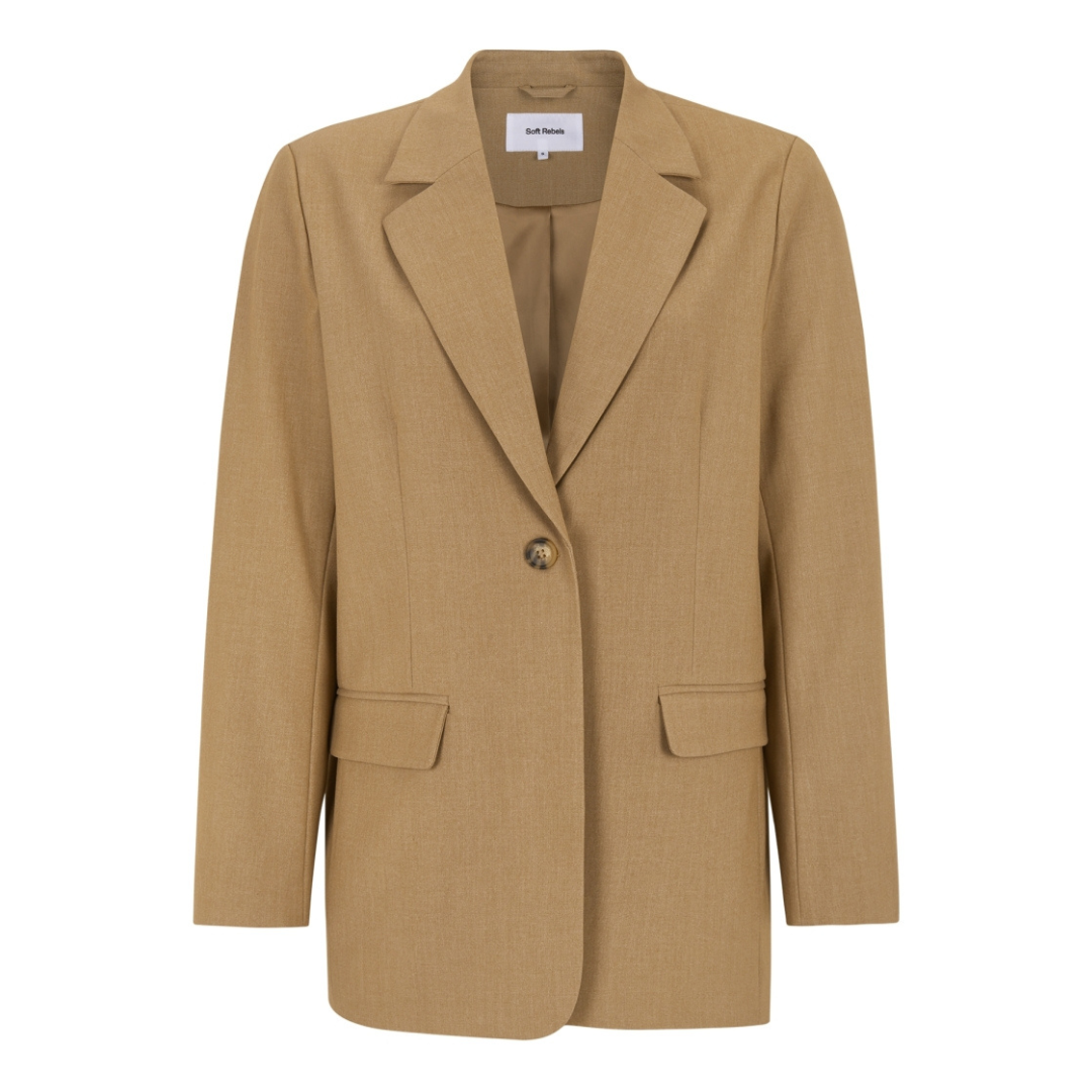 SOFT REBELS - BLAZER - VILJA LOOSE 23-720 - TIGERS EYE