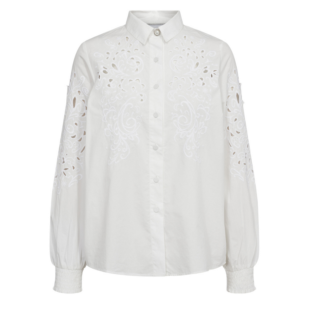 NÜMPH - SKJORTE - LIMA 704154 - BRIGHT WHITE