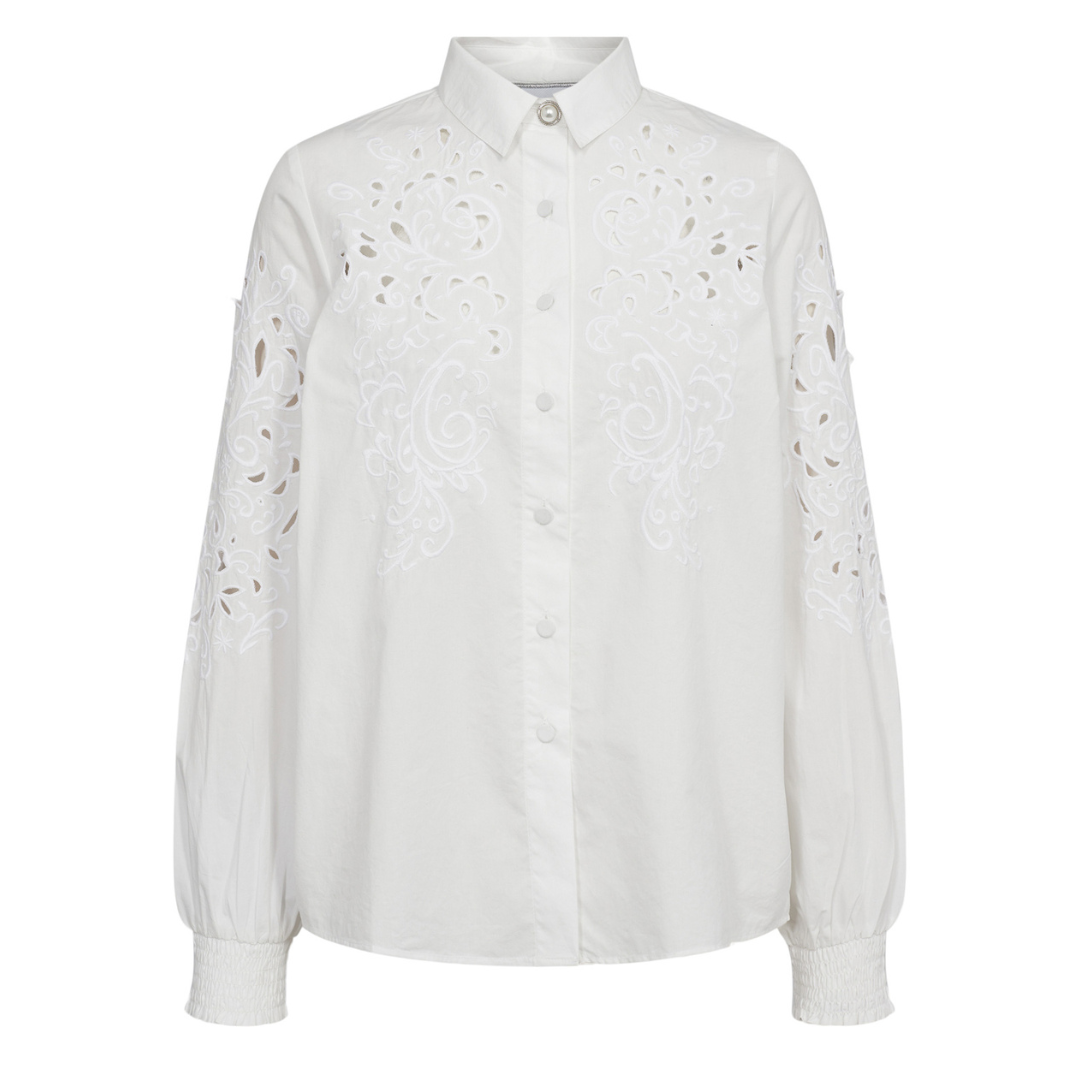 NÜMPH - SKJORTE - LIMA 704154 - BRIGHT WHITE