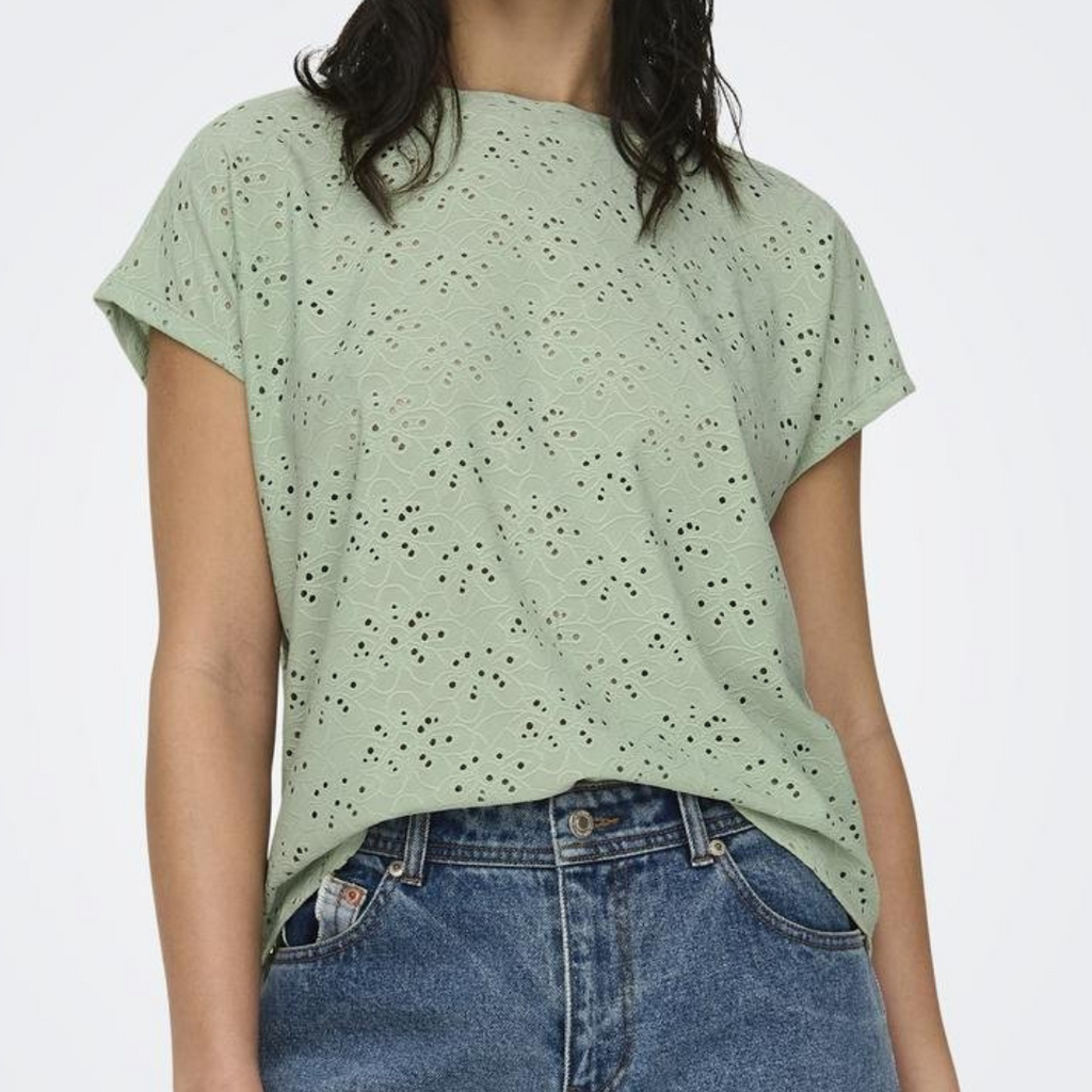 ONLY - T-SHIRT - SMILLA 15231005 - FROSTY GREEN
