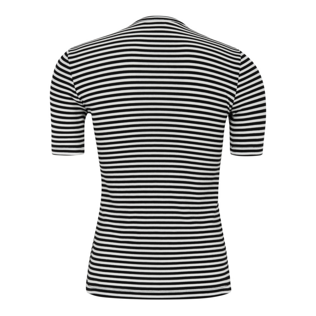 SOFT REBELS - T-SHIRT - FENJA SR124-304 - SORT STRIB