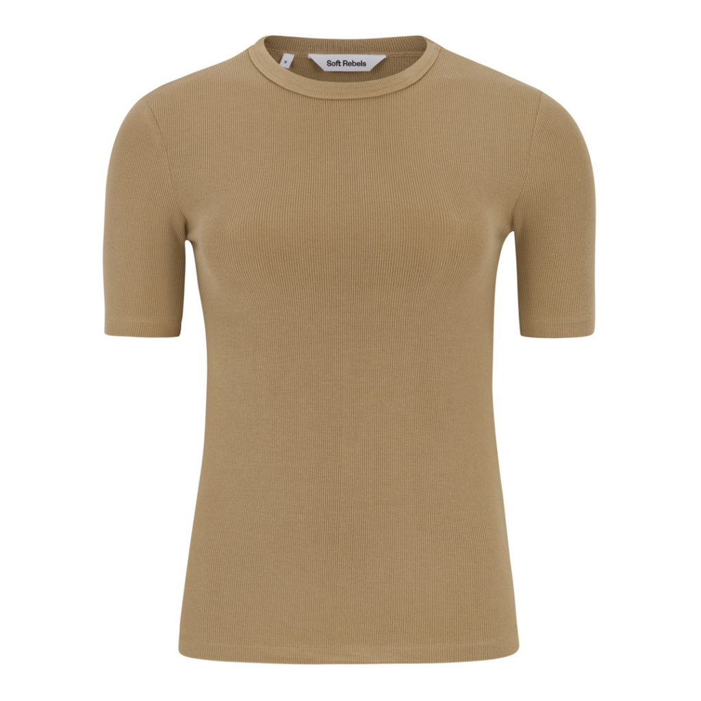 SOFT REBELS - T-SHIRT - FENJA SR423-302 - TIGERS EYE