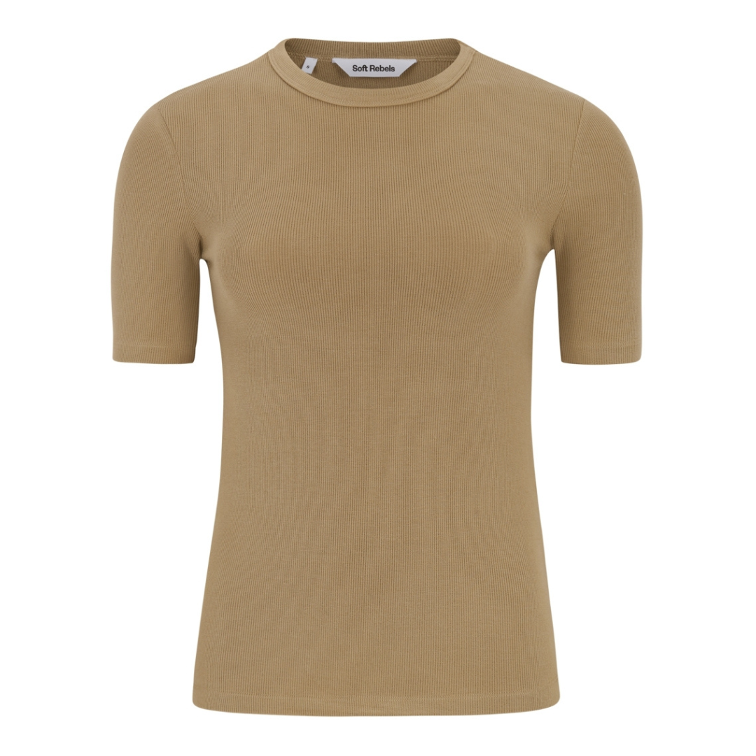 SOFT REBELS - T-SHIRT - FENJA SR423-302 - TIGERS EYE