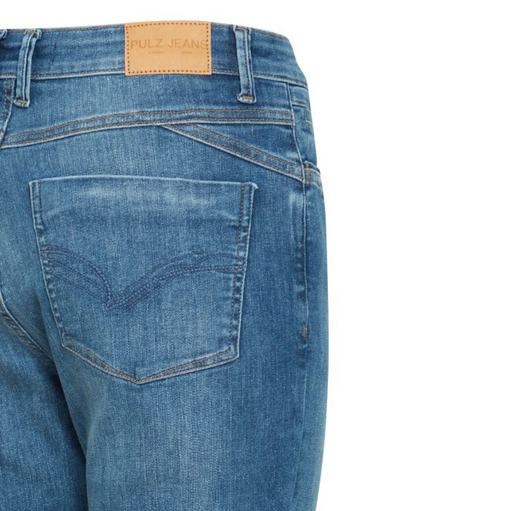PULZ - KNICKERS - JULIA 50208107 - MEDIUM BLUE DENIM