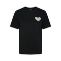 PIECES - T-SHIRT - RIA 17144649 - BLACK PEARL HEART
