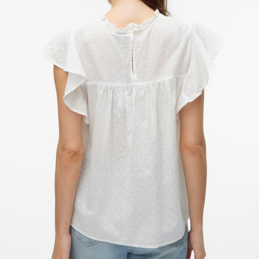 VERO MODA - TOP - TRINE 10301205 - SNOW WHITE