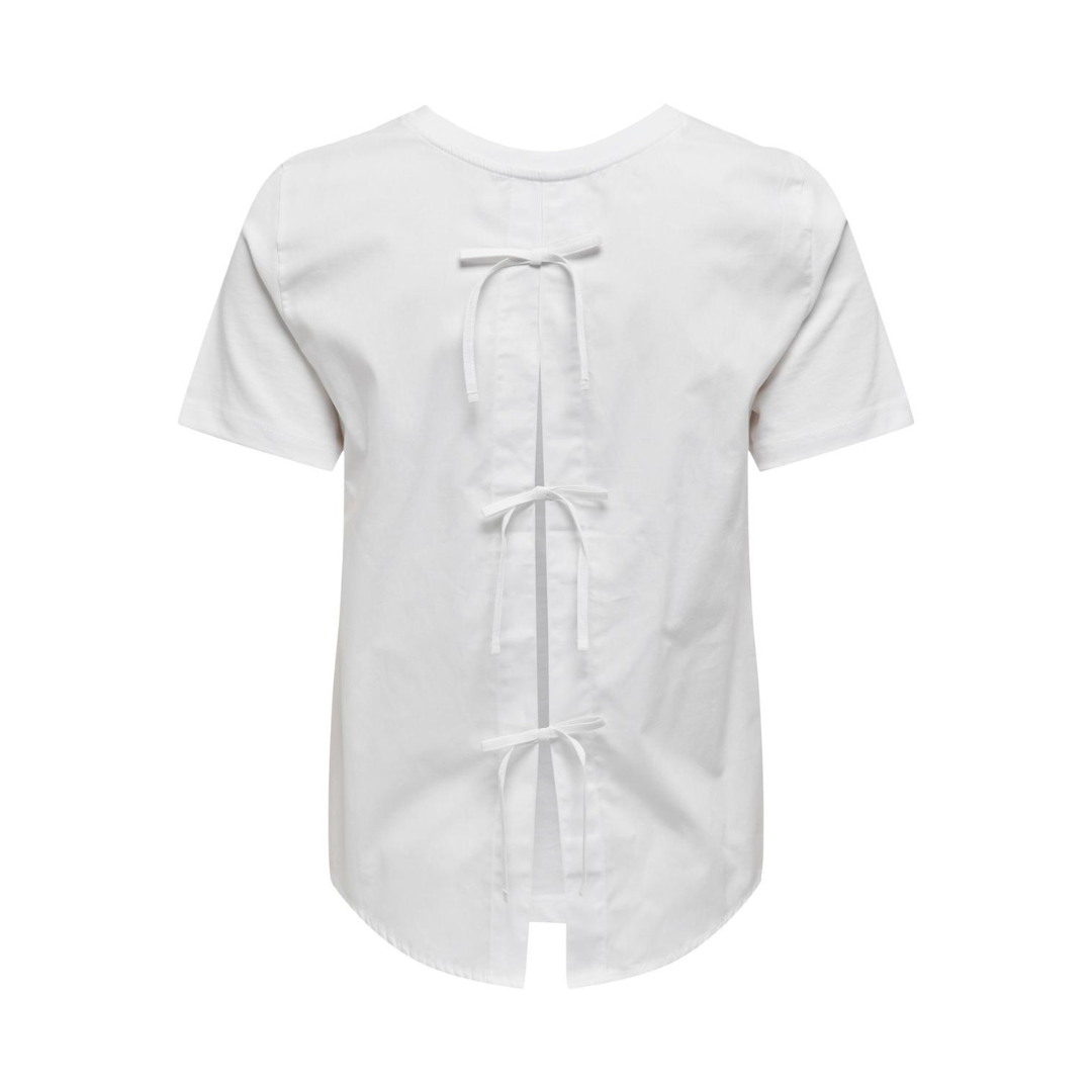 ONLY - T-SHIRT - JILL BOW 15324729 - BRIGHT WHITE