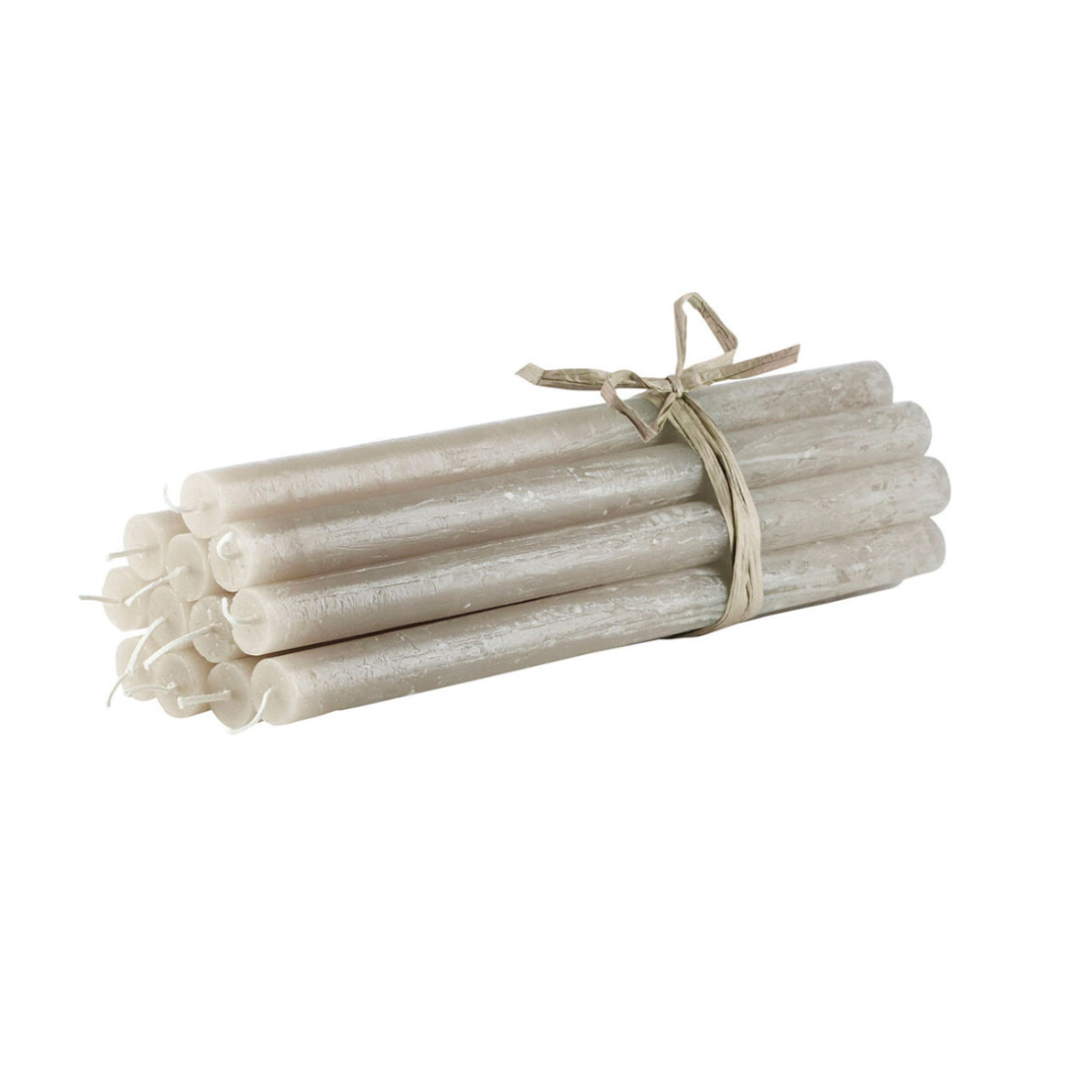 COZY LIVING - STEARINLYS 10 TIMER - RUSTIK 1094 - STONE