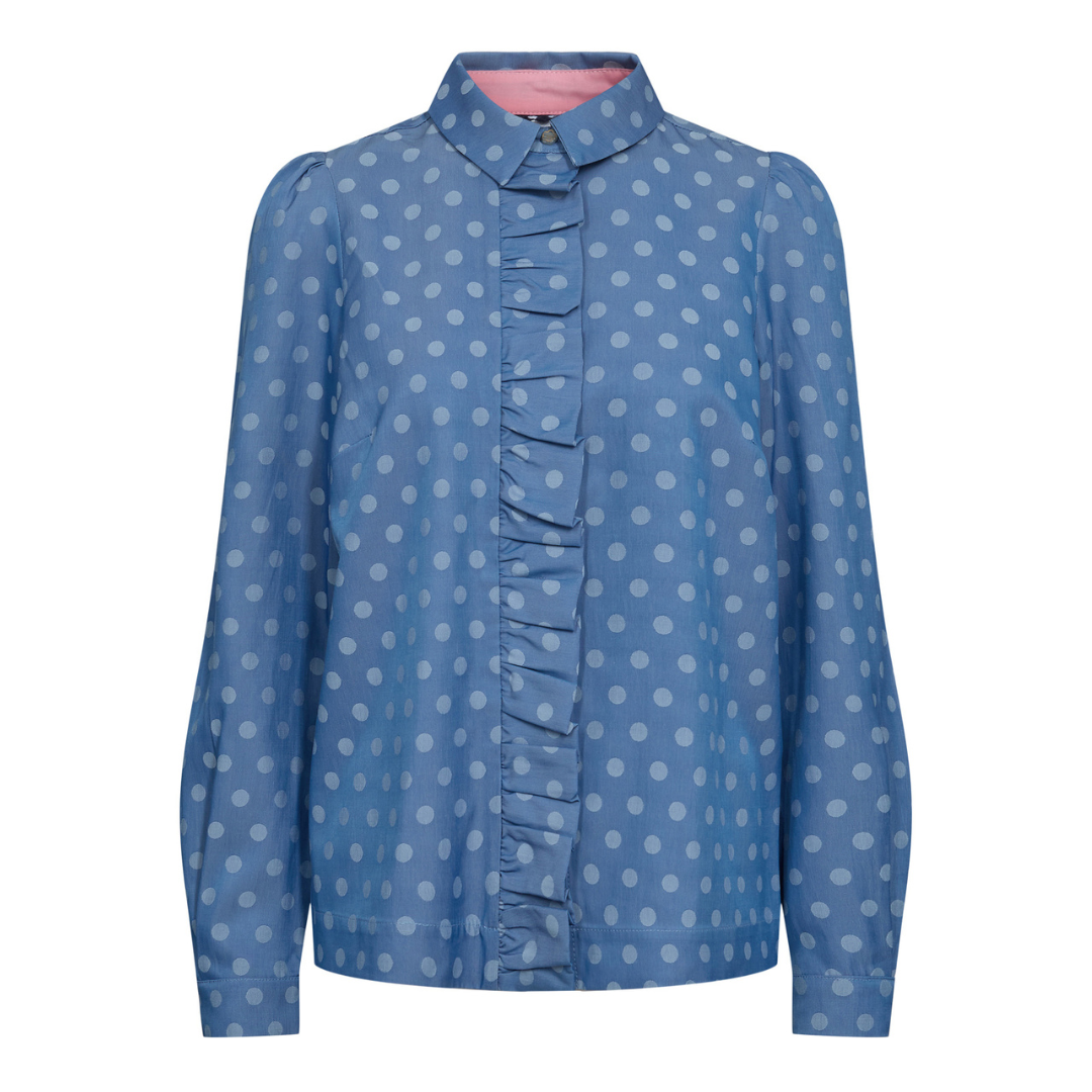 NÜMPH - SKJORTE - IMANI 704511 - MEDIUM BLUE DENIM