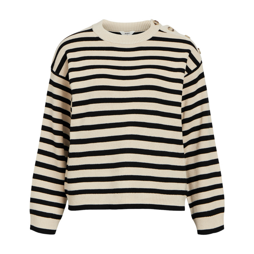 OBJECT - STRIK - ELLY 23044624 - SANDSHELL STRIPES/BLACK