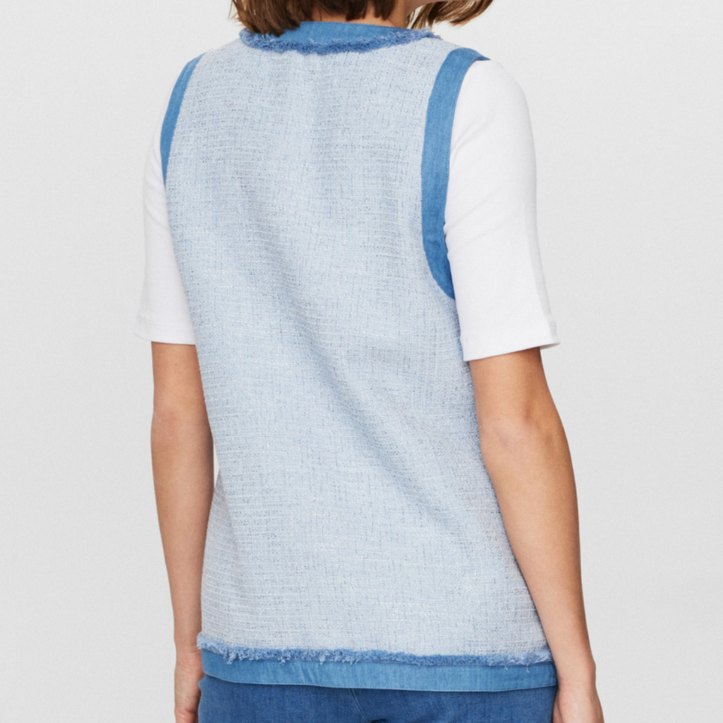 NÜMPH - VEST - JANET 704490 - MEDIUM BLUE DENIM
