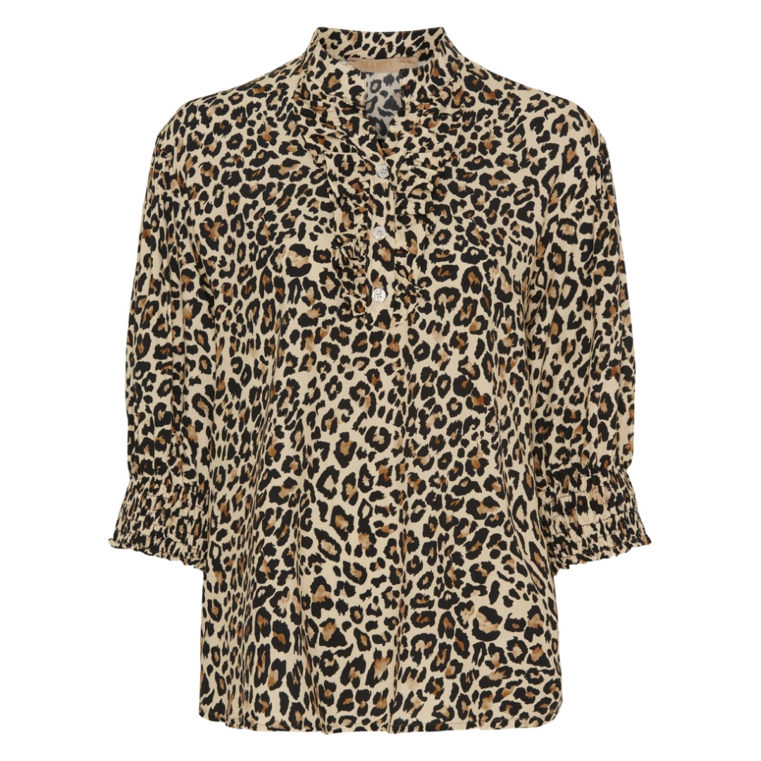 MARTA DU CHATEAU - BLUSE - UNNUR 6317 - BEIGE LEO
