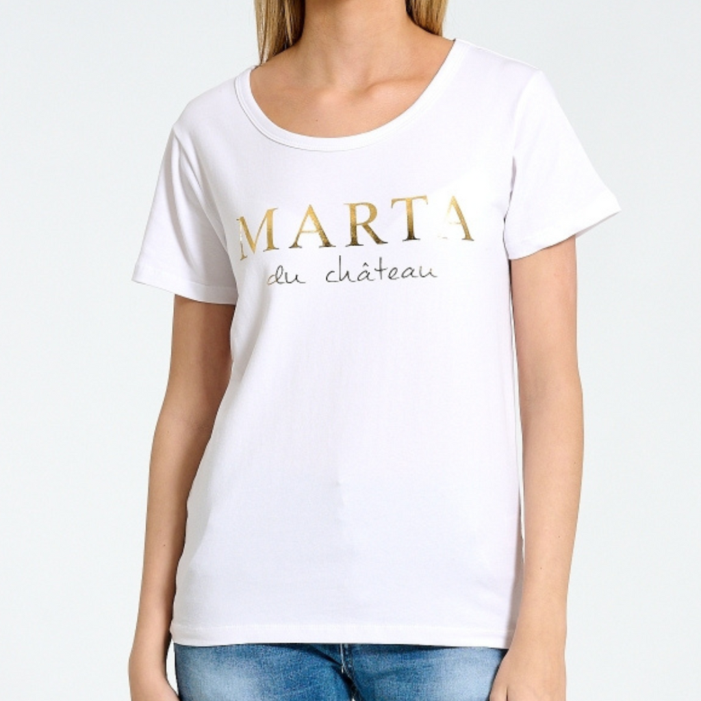 MARTA DU CHATEAU - T-SHIRT - JEANETTE MT-002 - HVID