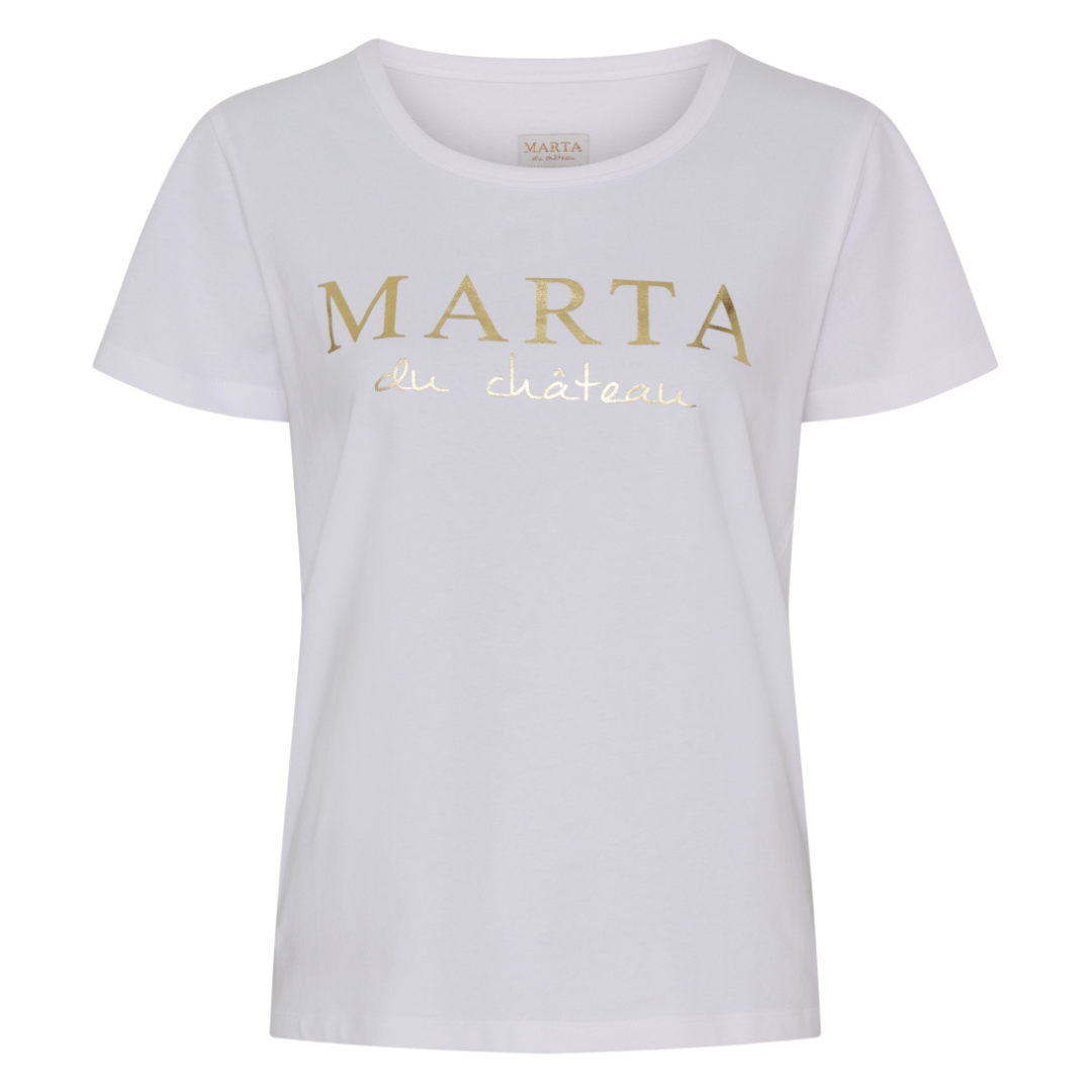 MARTA DU CHATEAU - T-SHIRT - JEANETTE MT-002 - HVID