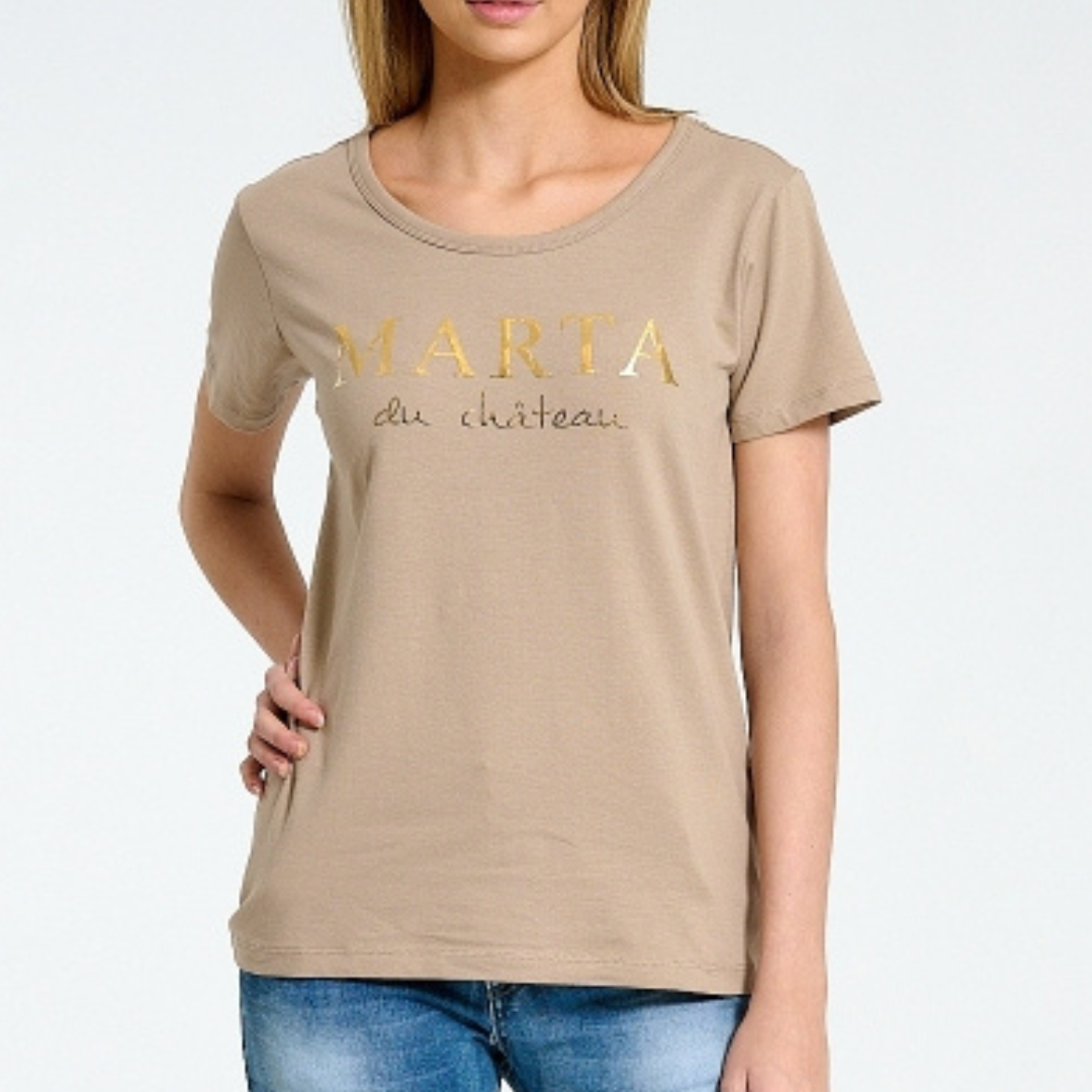 MARTA DU CHATEAU - T-SHIRT - JEANETTE MT-002 - SAND
