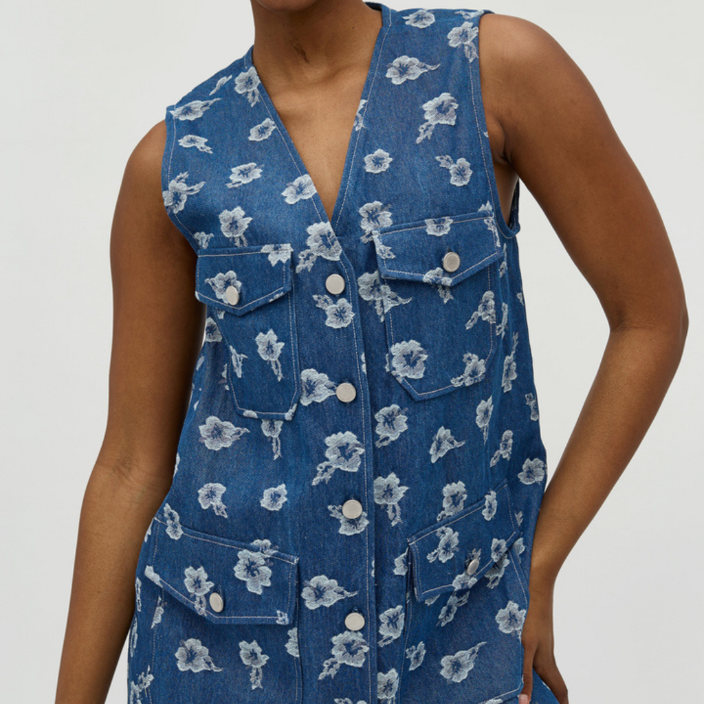 GLOBAL FUNK - KJOLE - CAILO 73428763 - BLUE DISTY FLOWER