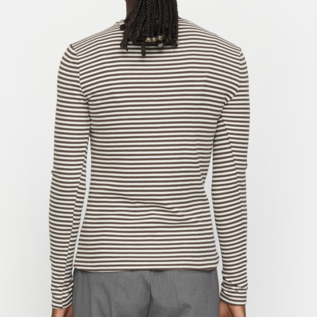 SOFT REBELS - BLUSE - FENJA SR124-303 - MOREL STRIPE