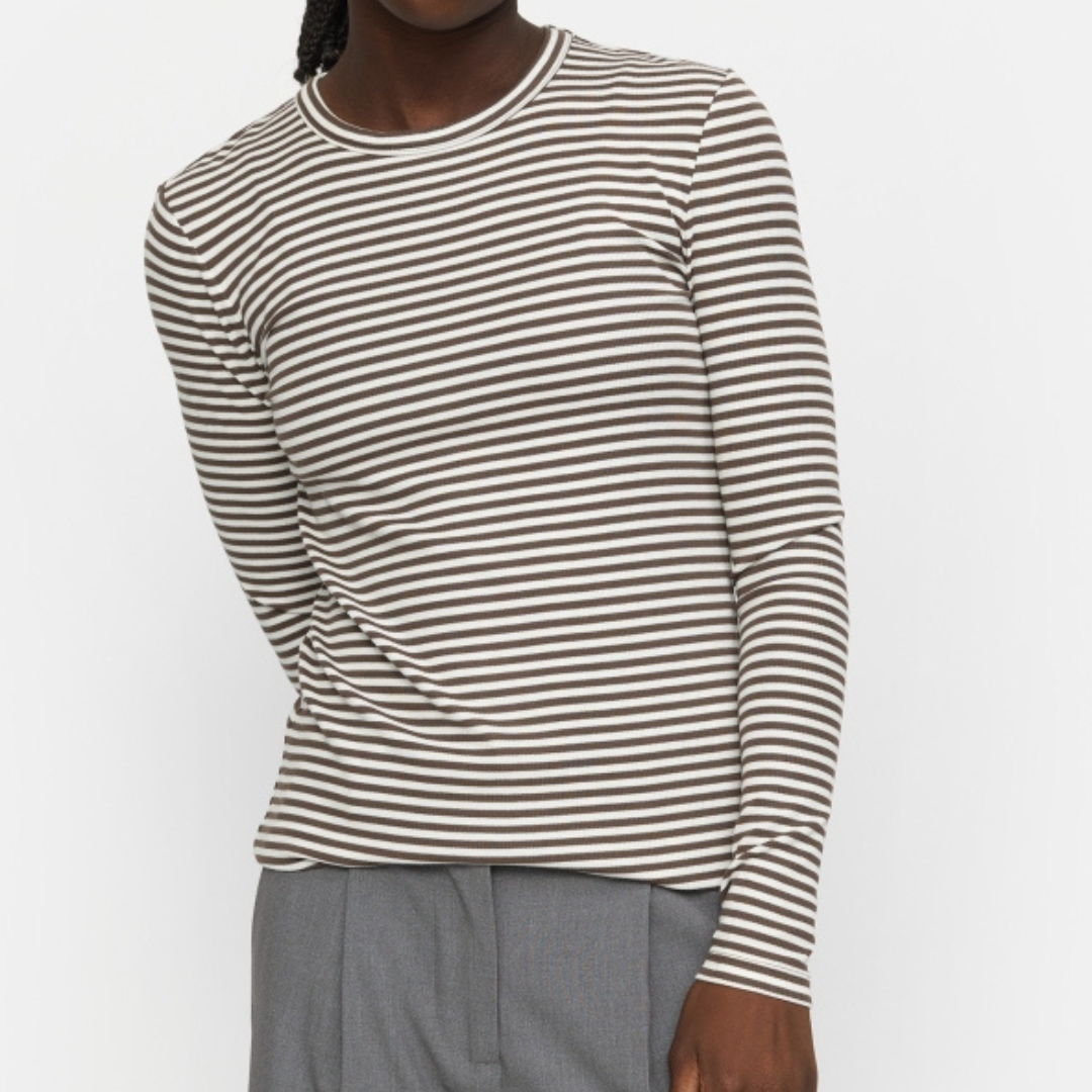 SOFT REBELS - BLUSE - FENJA SR124-303 - MOREL STRIPE