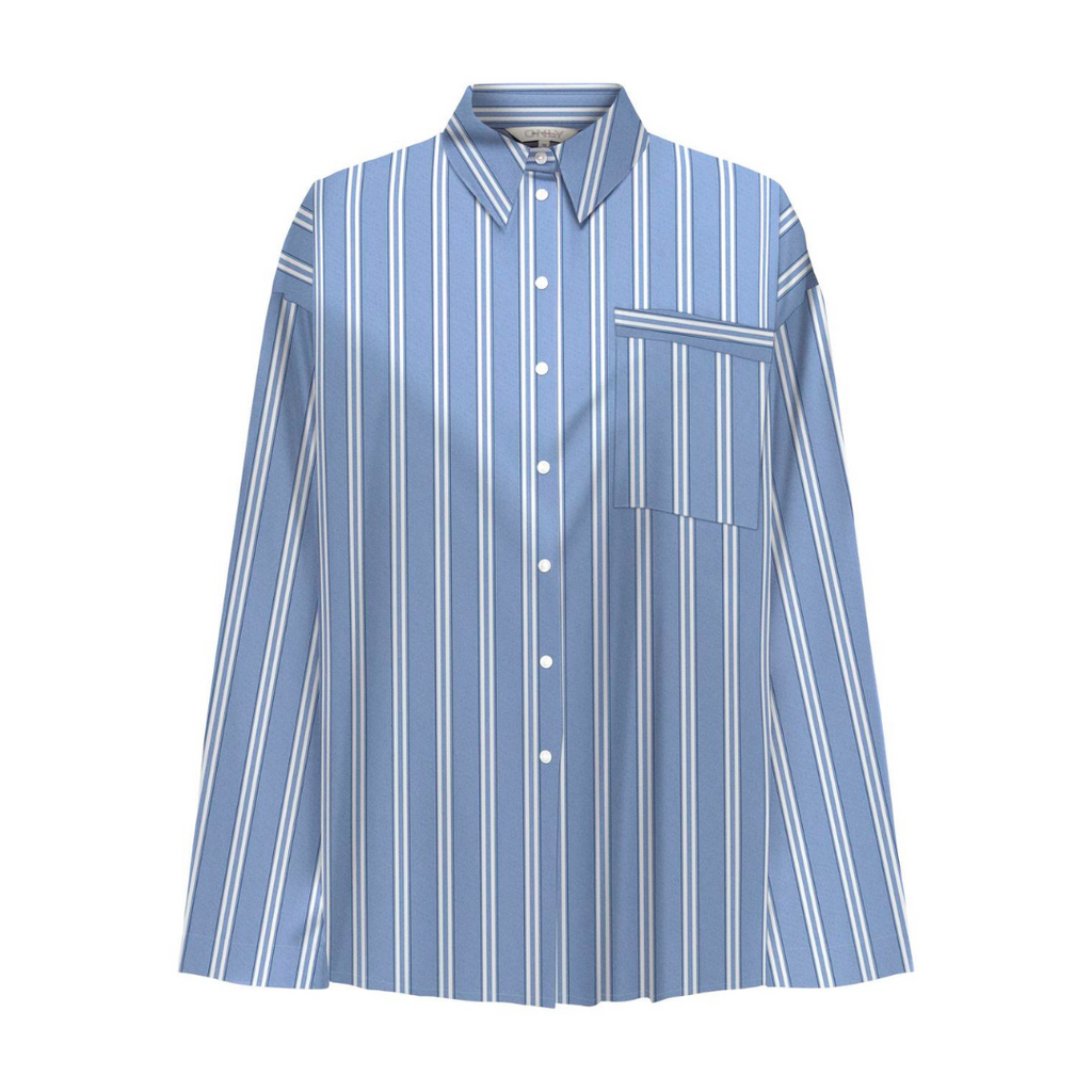 ONLY - SKJORTE - ESTHER SAGA BUTTON 15343217 - MOONLIGHT BLUE/CLOUD DANCER