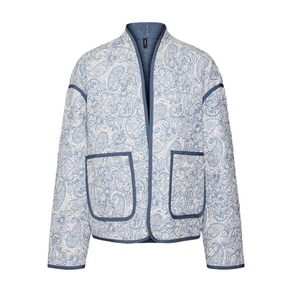 VERO MODA - JAKKE - JANE 10327243 - CHINA BLUE/SNOW WHITE PAISLEY
